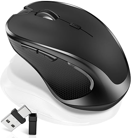 Wireless Bluetooth Silent Mouse with Jiggler Dual Mode Bluetooth