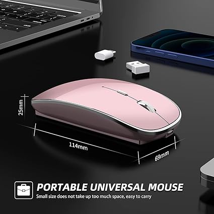 Rechargeable Silent Wireless Mouse Dual Mode USB C