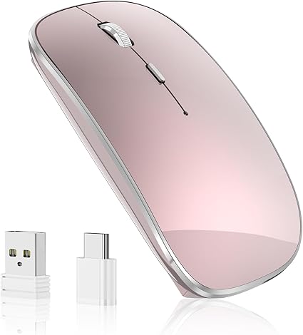 Rechargeable Silent Wireless Mouse Dual Mode USB C