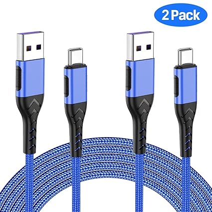 2Pack 3ft Braided USB C to USB C Fast Charging Cable