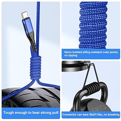 2Pack 3ft Braided USB C to USB C Fast Charging Cable