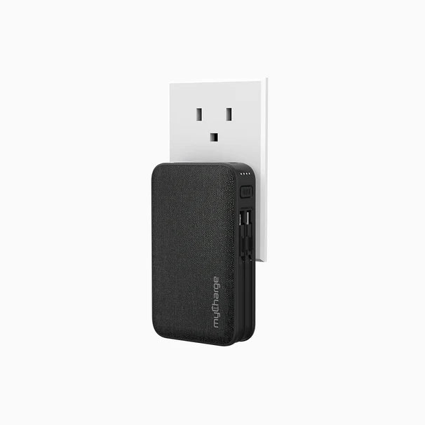 6K Portable Charger W/ Built-in Cables & Wall Plug